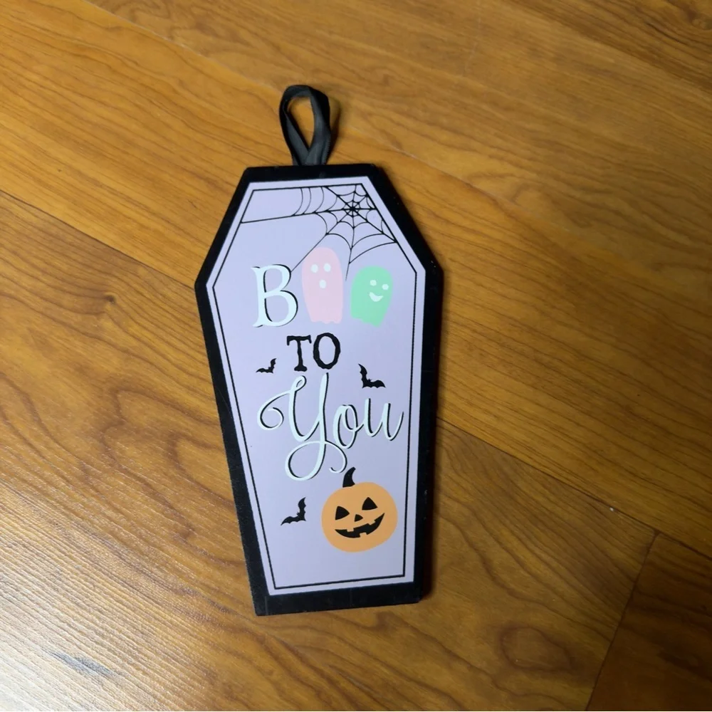 Halloween Coffin Door Hanger Pastel Ashland Michael's BOO TO YOU Decoration‎
